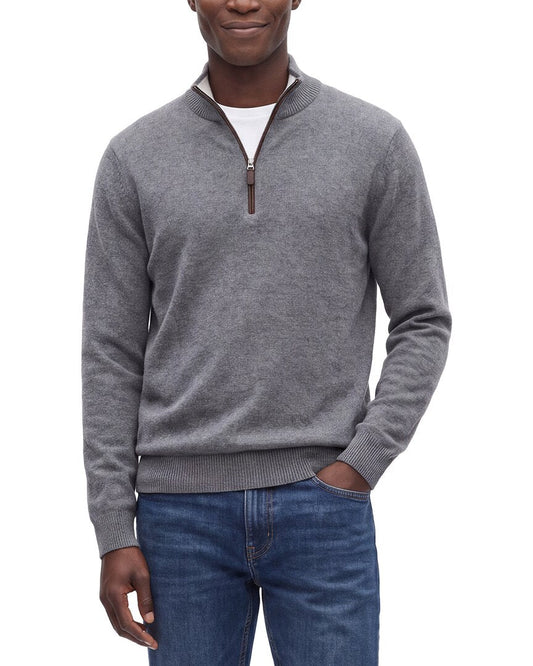 Forte Cashmere 100% Cashmere Mock Neck 1/4-Zip 100% Cashmere Sweater