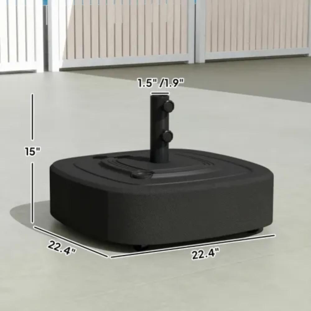 Square Patio Umbrella Stand with Adjustable Pole Knobs