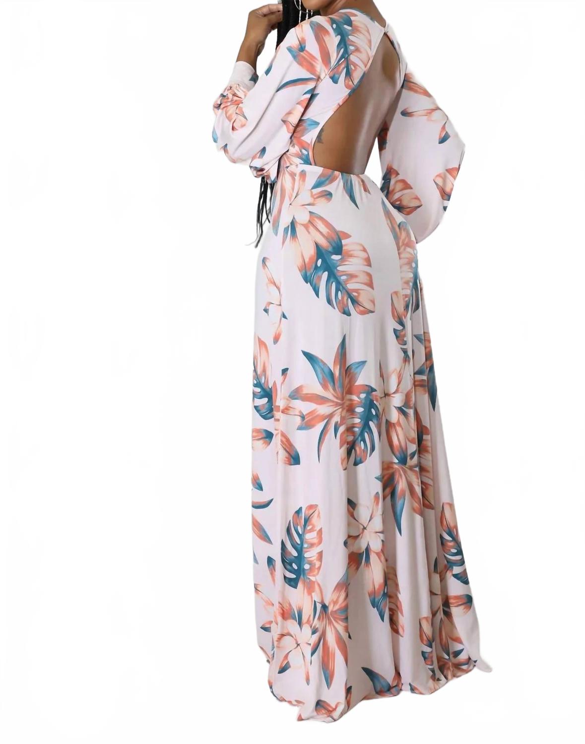 Romancing The Tropics Printed Maxi Dress In Multicolor