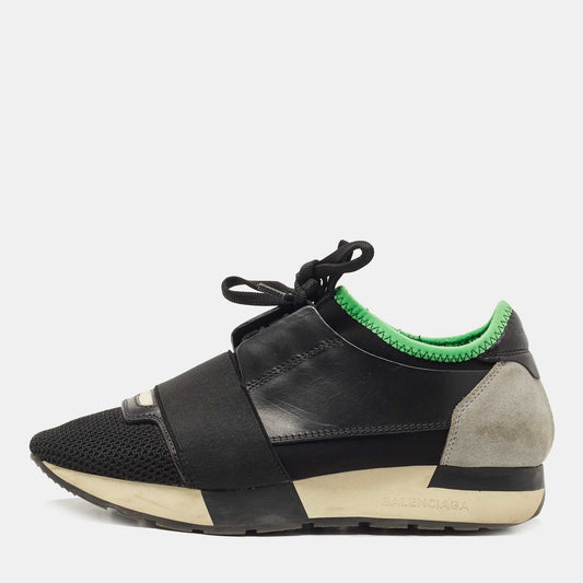 Balenciaga Race Runner Size 36 Multicolor Leather and Mesh Low Top Sneakers