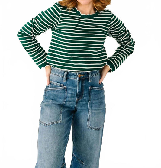 Avery Long-Sleeve Top In Green
