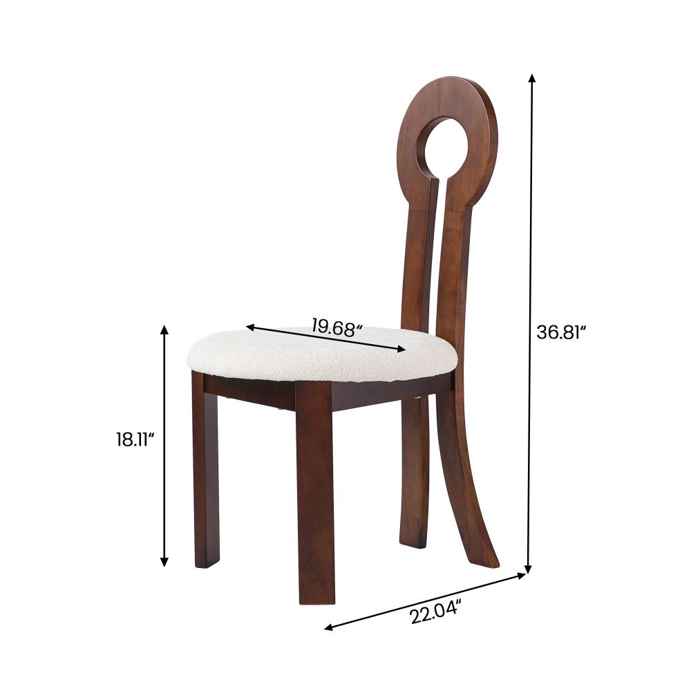 Compact Armless Dining Chairs with Solid Wood Construction