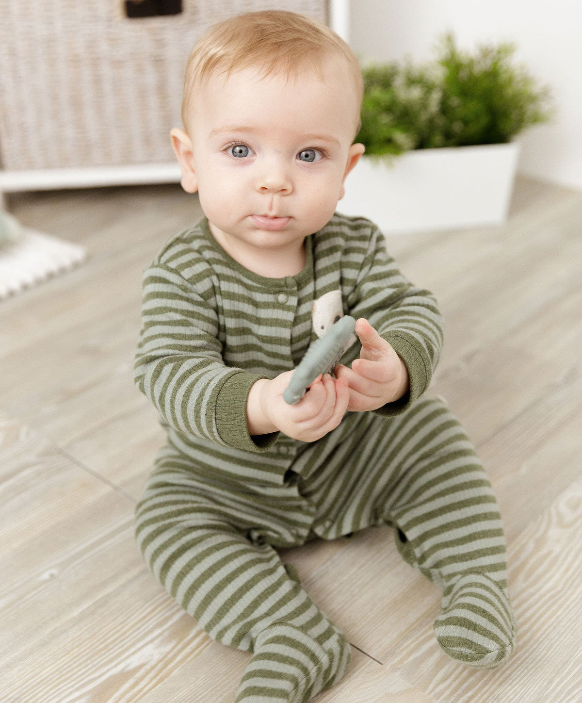 Cheeky Chompers Chewy The Hippo Teether - Sage Green
