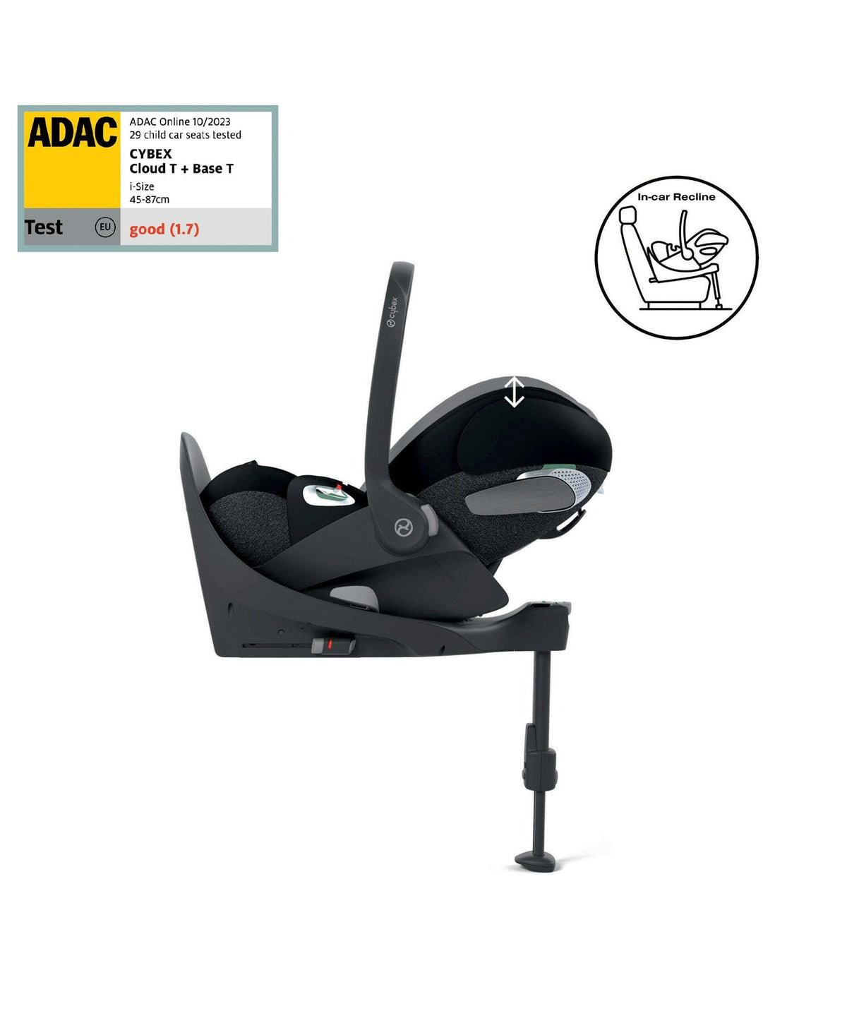 Cybex Cloud T i-Size Rotating Baby Car Seat & Base Bundle - Sepia Black