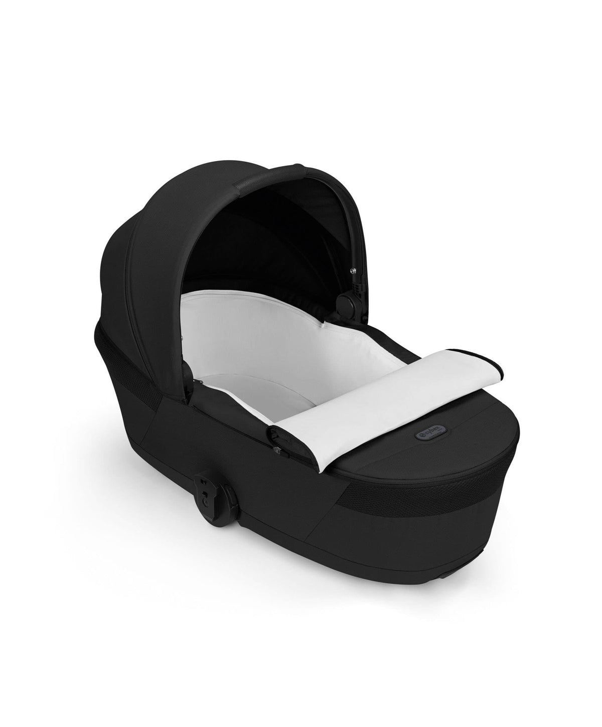 Cybex Balios S Lux + Folding Carrycot Bundle – Moon Black