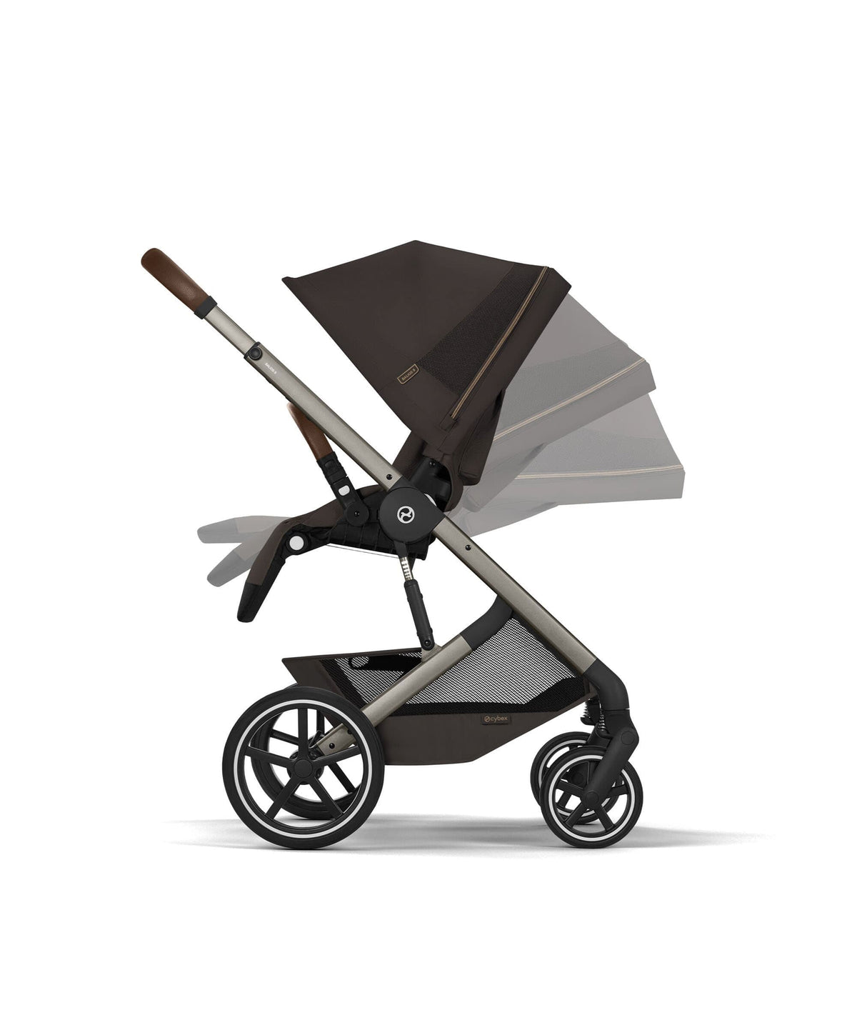 Cybex Balios S Lux + Folding Carrycot Bundle with Cloud G3 Plus Car Seat – Chocolate Brown