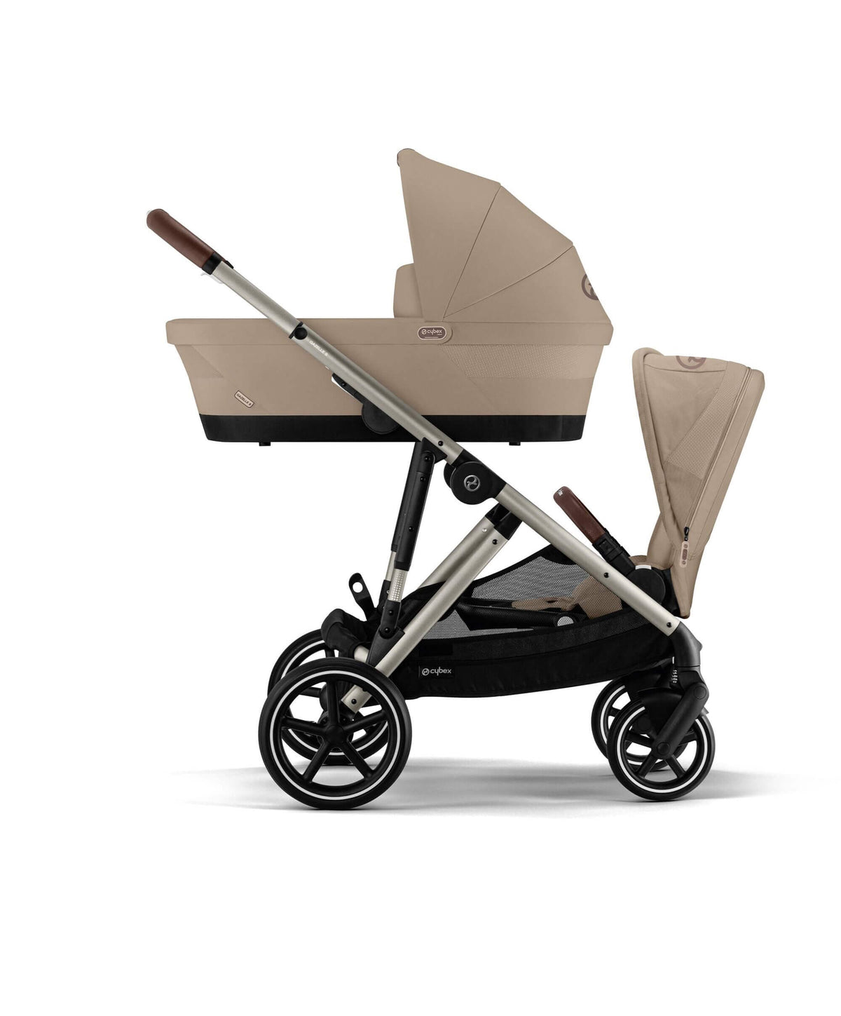 Cybex Gazelle S Twin Pushchair Bundle (12 Pieces) - Almond Beige