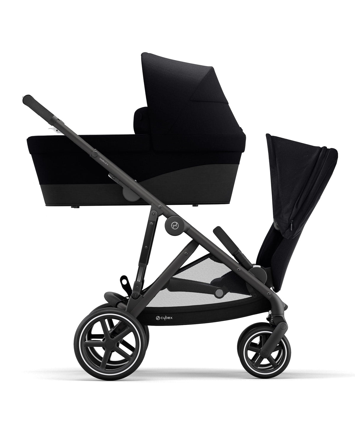 Cybex Gazelle S Twin Pushchair Bundle (12 Pieces) - Moon Black