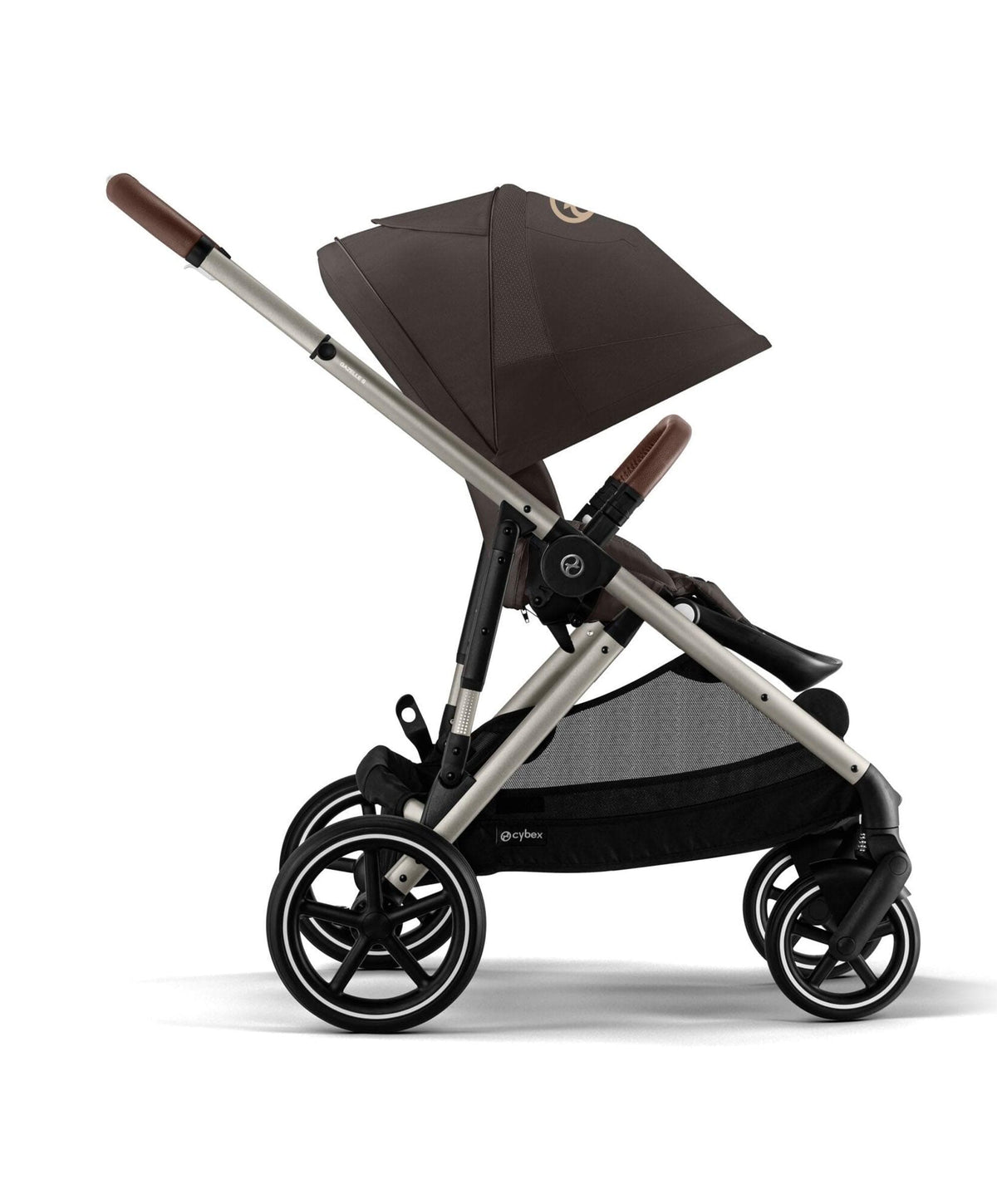 Cybex Gazelle S Twin Pushchair Bundle with Cybex Cloud T i-Size Rotating Baby Car Seat & Base (16 Pieces)- Chocolate Brown