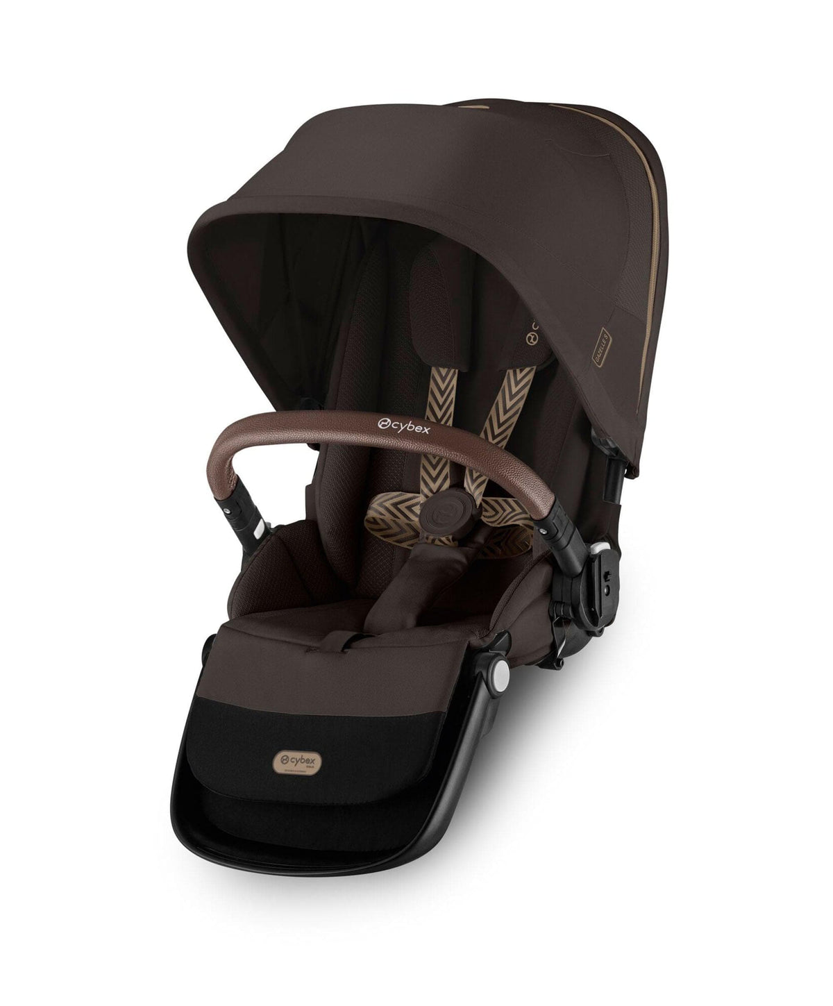 Cybex Gazelle S Twin Pushchair Bundle with Cybex Cloud T i-Size Rotating Baby Car Seat & Base (16 Pieces)- Chocolate Brown