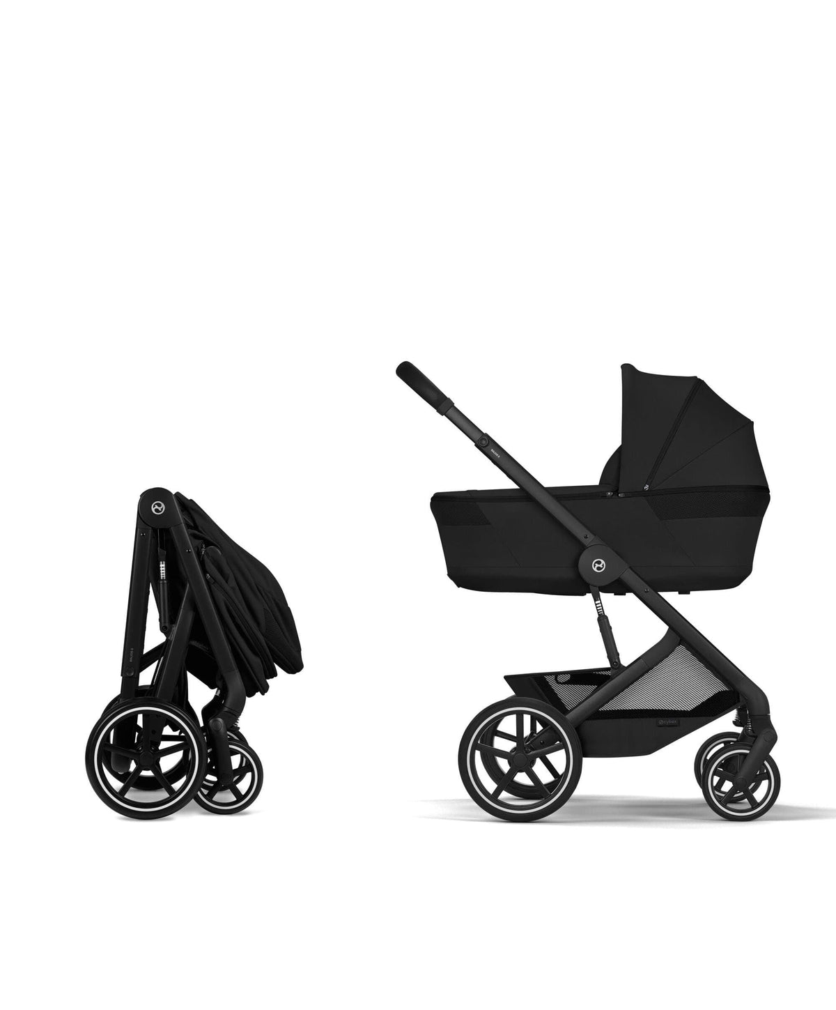Cybex Balios S Lux Pushchair & Folding Carrycot - Moon Black