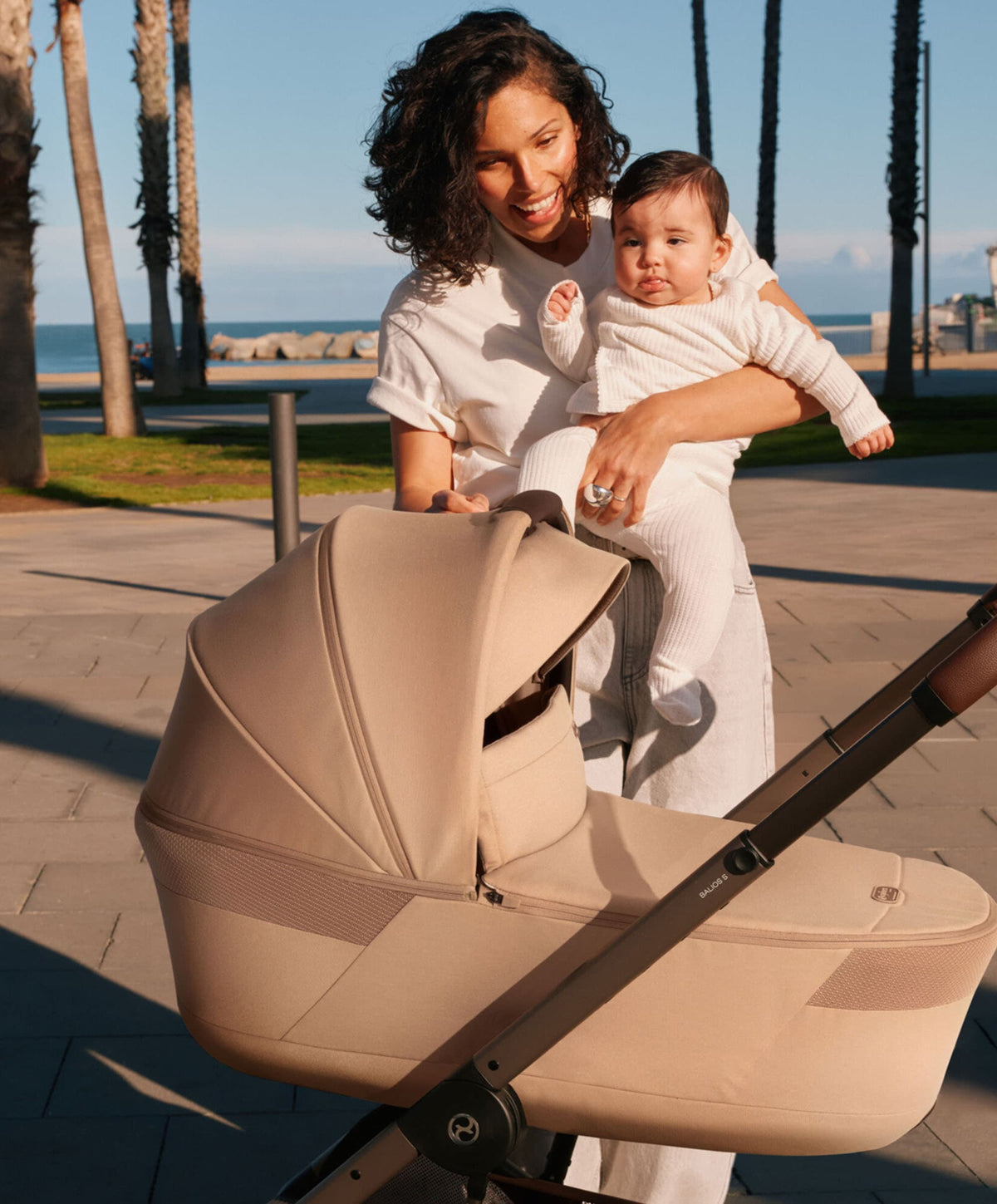 Cybex Balios S Lux Pushchair & Folding Carrycot - Moon Black