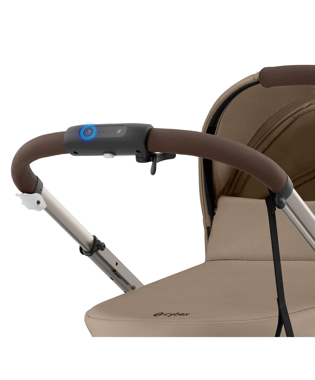 Cybex e-Gazelle S Electric Pushchair Bundle with Cybex Aton B2 i-Size Car Seat and Base (6 Pieces) – Almond Biege