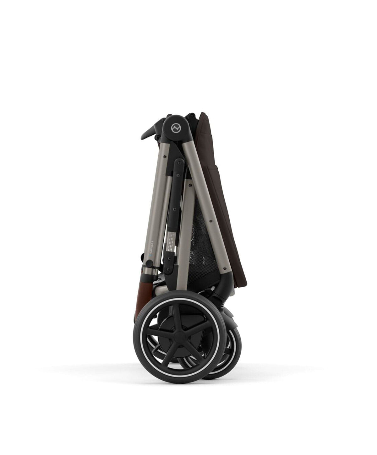 Cybex e-Gazelle S Electric Pushchair Bundle with Cybex Aton B2 i-Size Car Seat and Base (6 Pieces) – Chocolate Brown