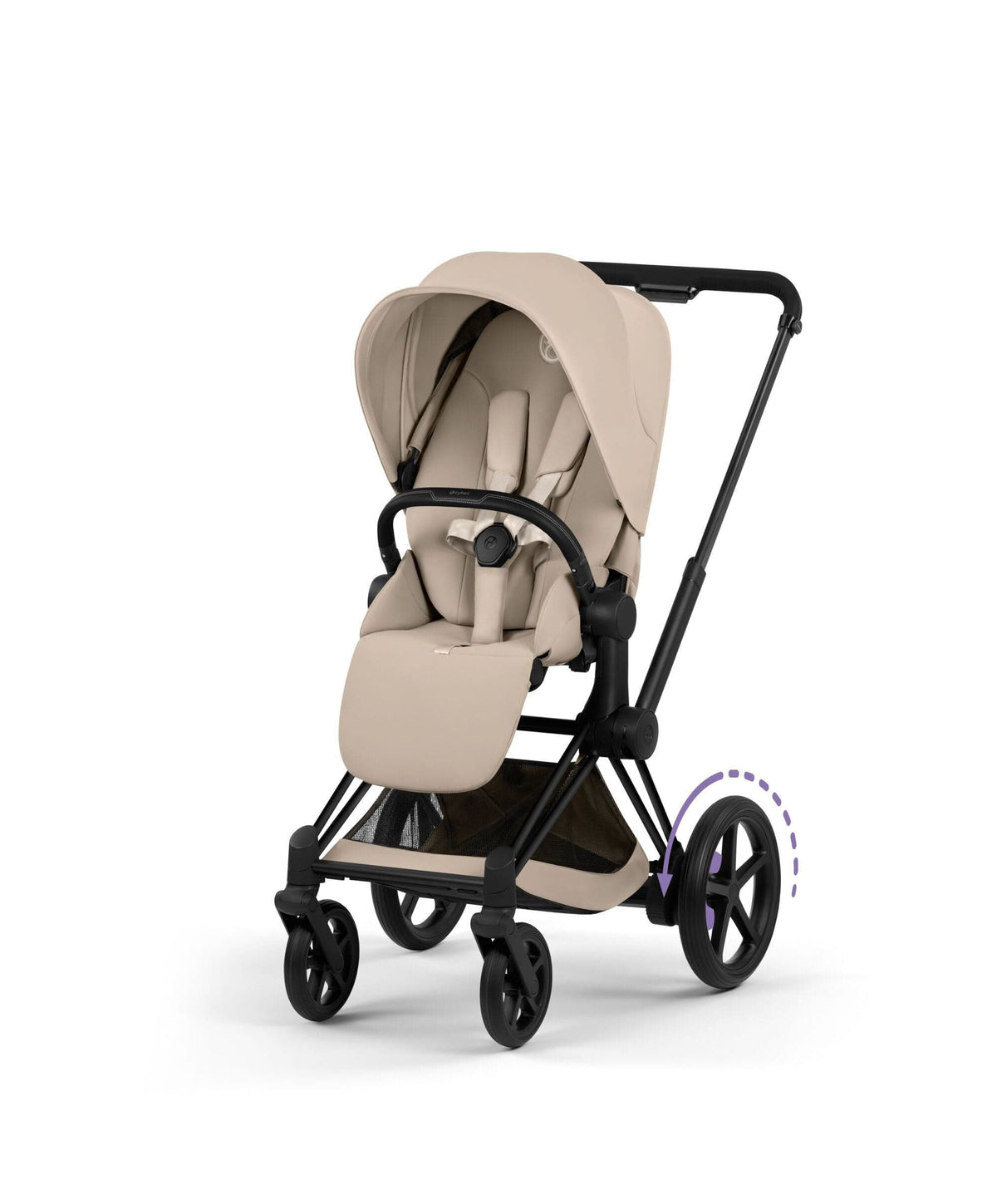 Cybex e-Priam Pushchair & Carry Cot - Cozy Beige
