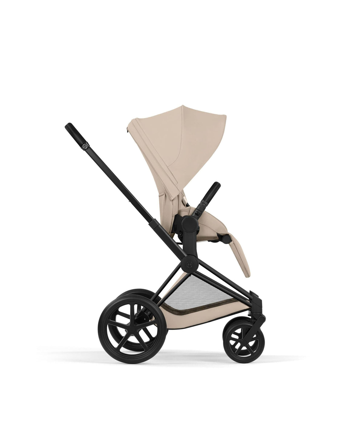 Cybex Priam Ultimate Pushchair Bundle With Cybex Cloud T Plus - Black/Cozy Beige