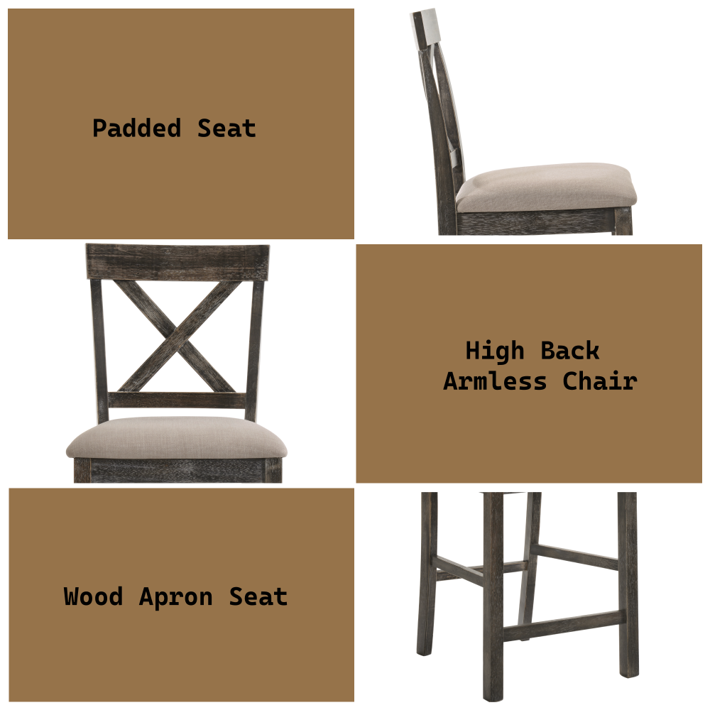 Classic Upholstered Counter Height Chairs