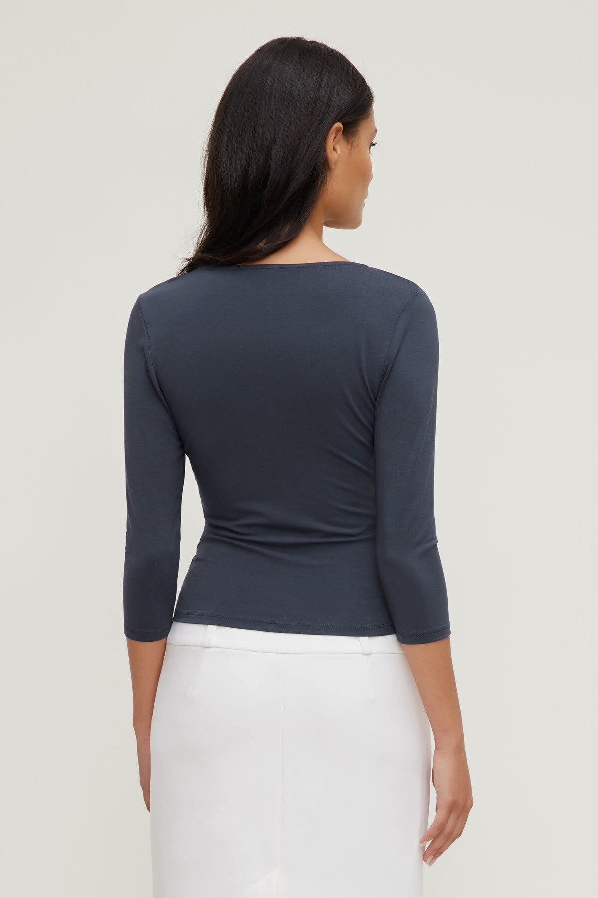 Morgan Plunge 3/4 Sleeve Top