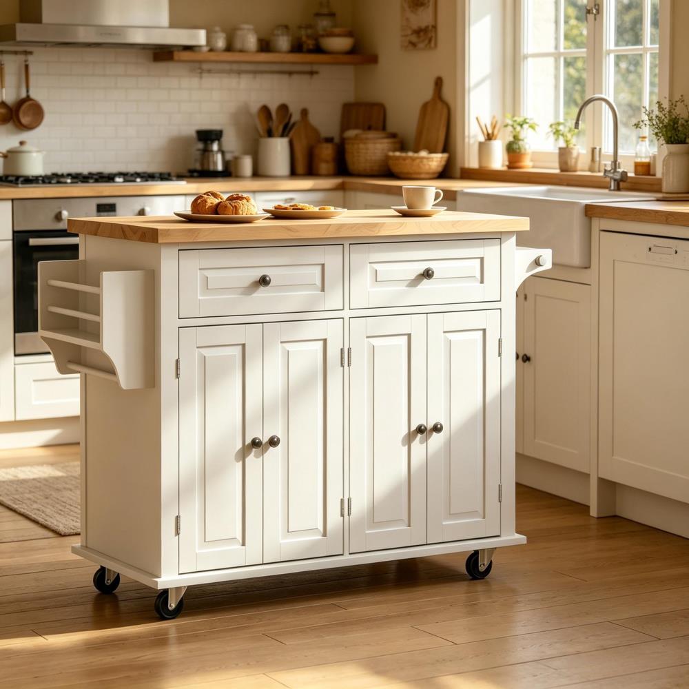 Modern Kitchen Storage Island with Functional Design
