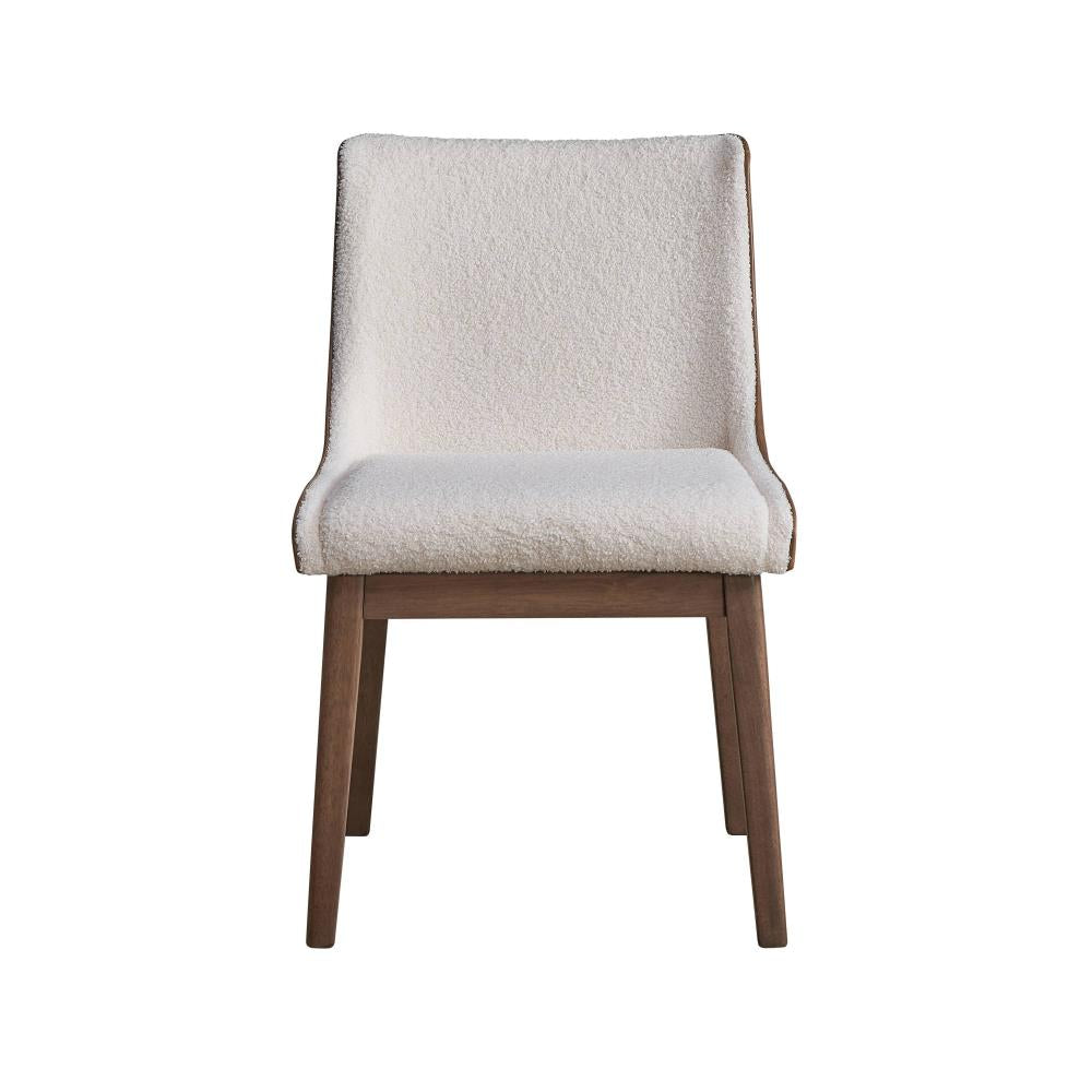 Contemporary Fabric Side Chairs with Wood Frames
