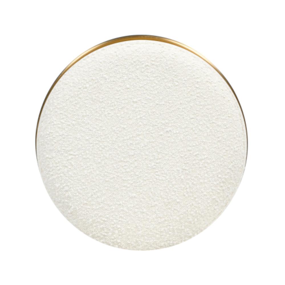 Modern Backless Accent Stool with Wood Detailing