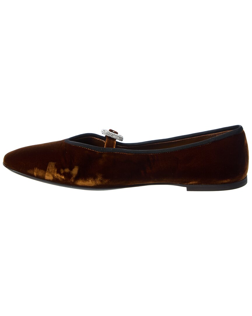 Giuseppe Zanotti Mary Jane Velvet Flat