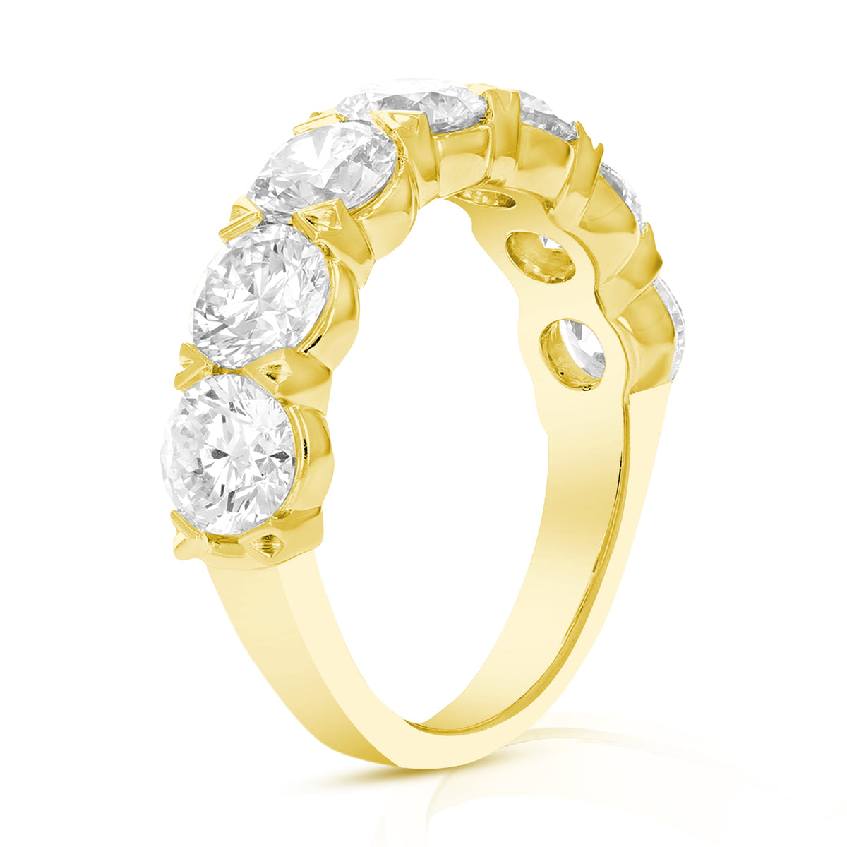 3 cttw Lab Grown Diamond Wedding Band in 14K Yellow Gold For Women