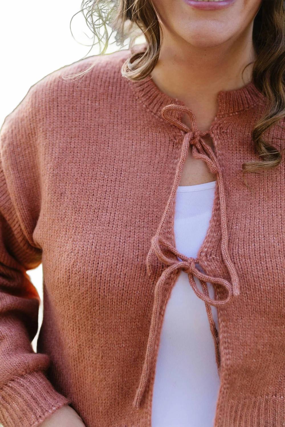 Araceli Cropped Fit Sweater In Rust