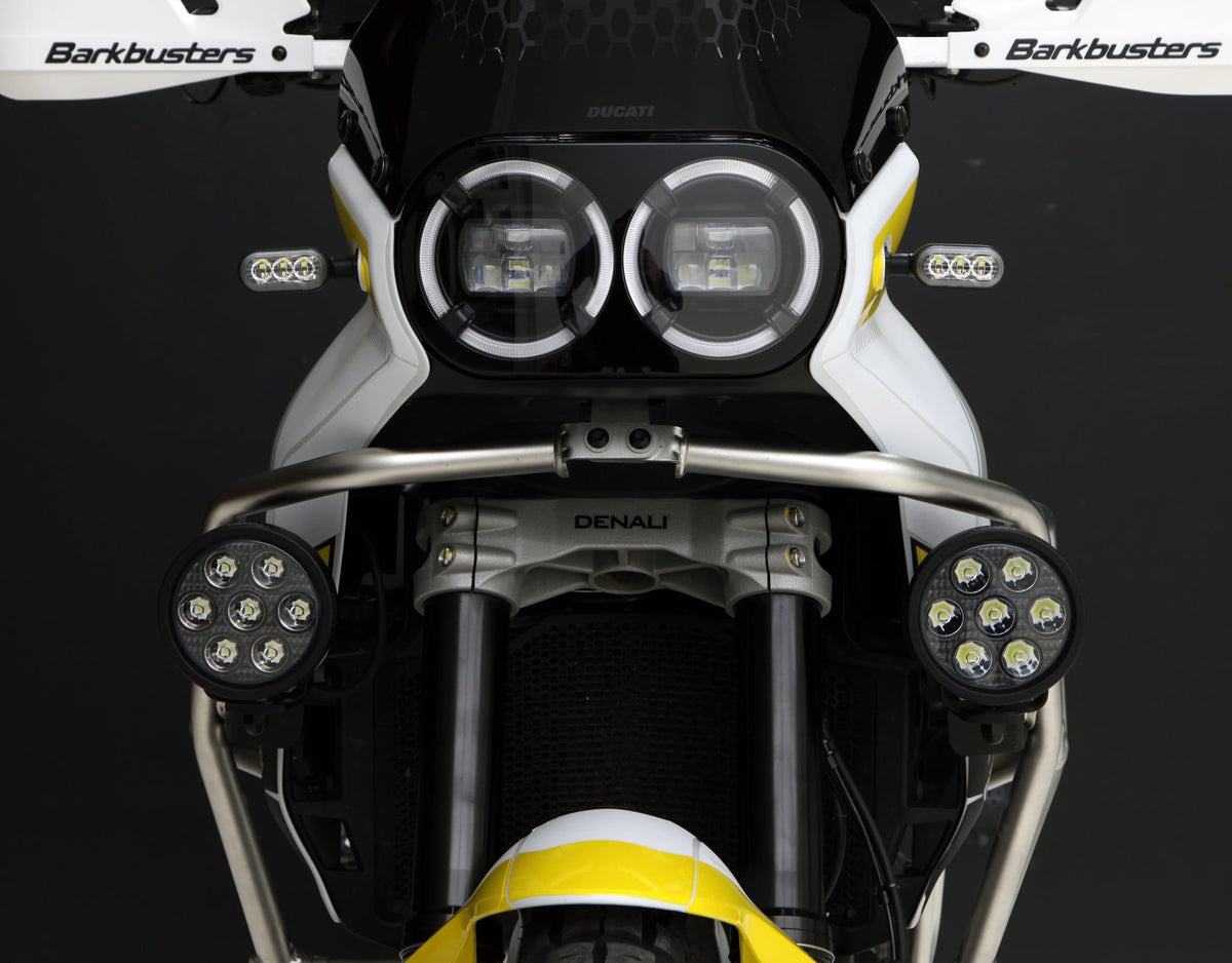 DEANLI Driving Light Mount - OEM Crashbar Adapter - Ducati DesertX