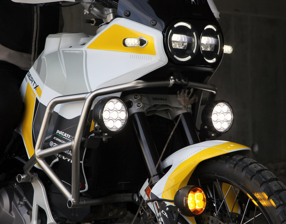 DEANLI Driving Light Mount - OEM Crashbar Adapter - Ducati DesertX