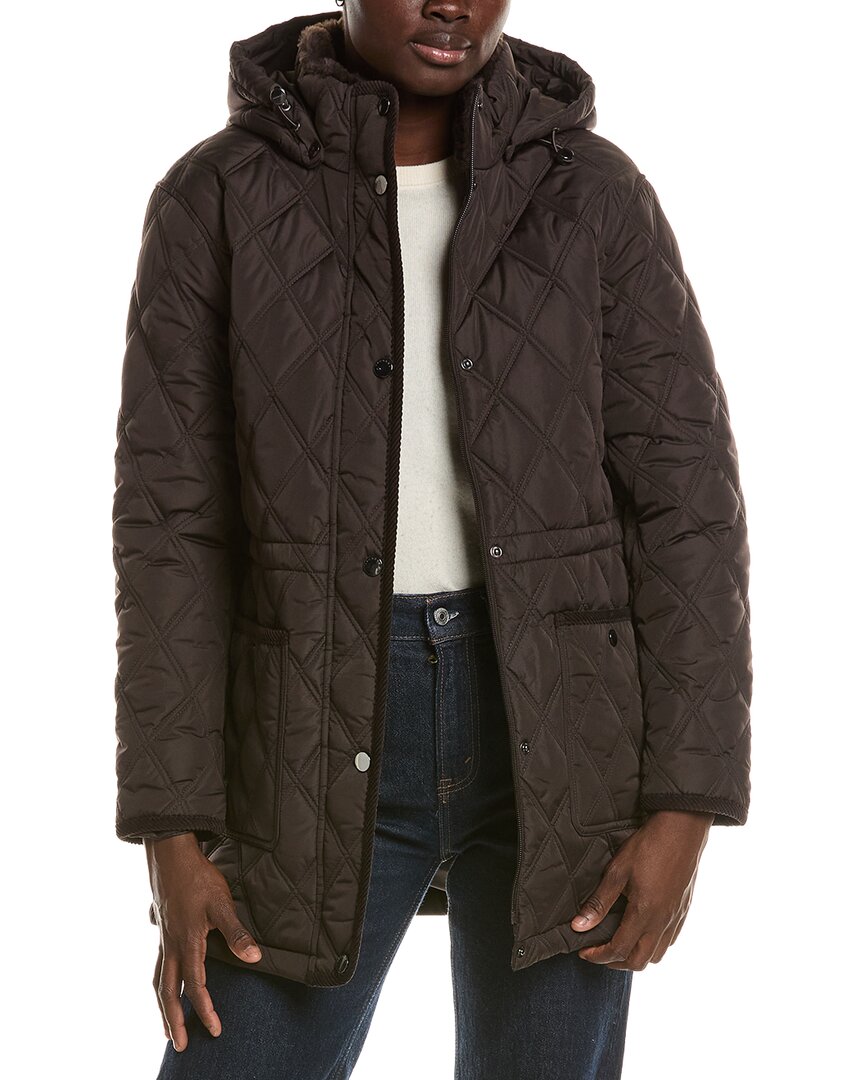 Laundry by Shelli Segal Snowchic Diamond Quilt Coat