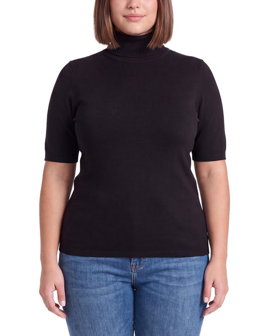 Anne Klein Plus Half Sleeve Turtleneck Top