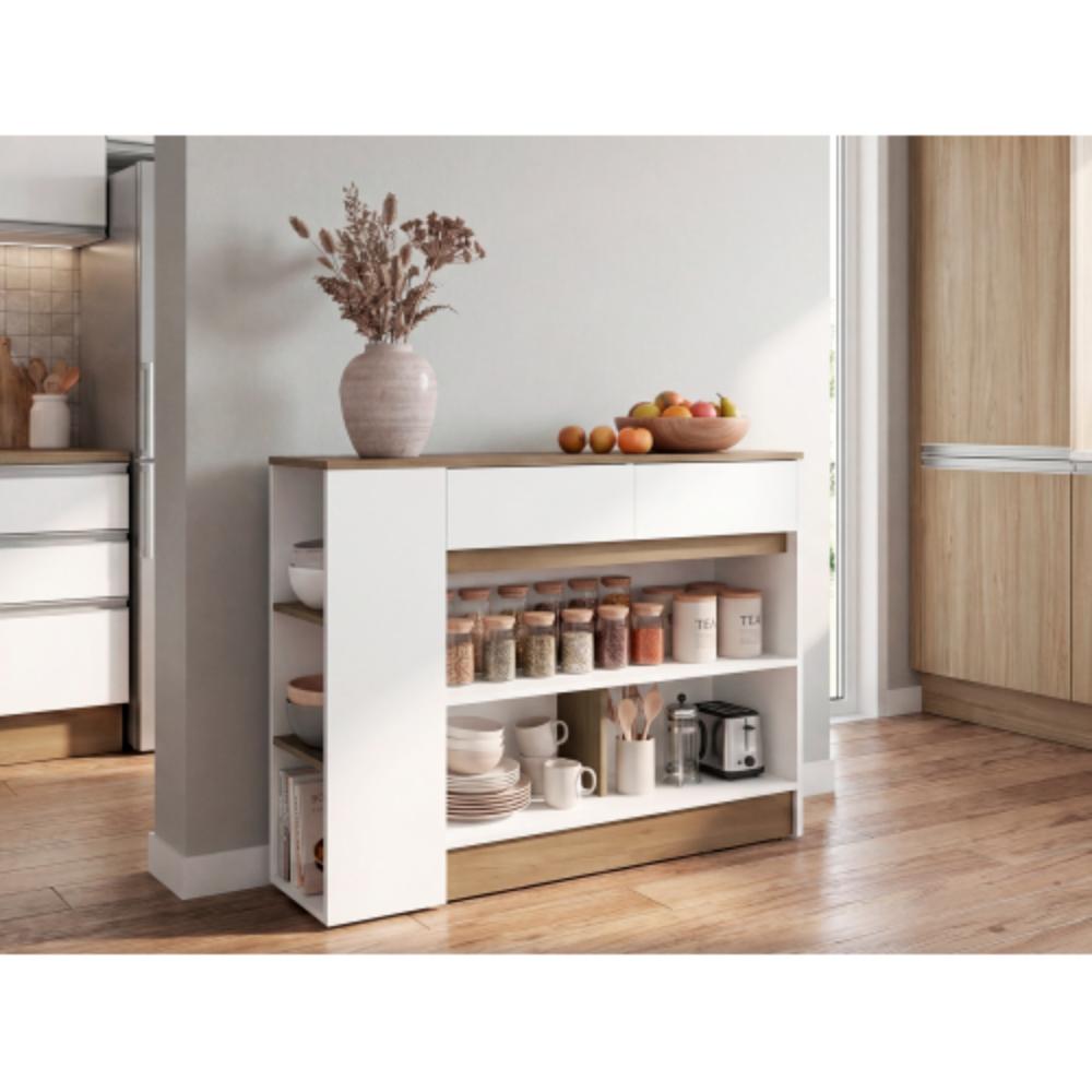 Modern Kitchen Organizer with Shelves and Compartments