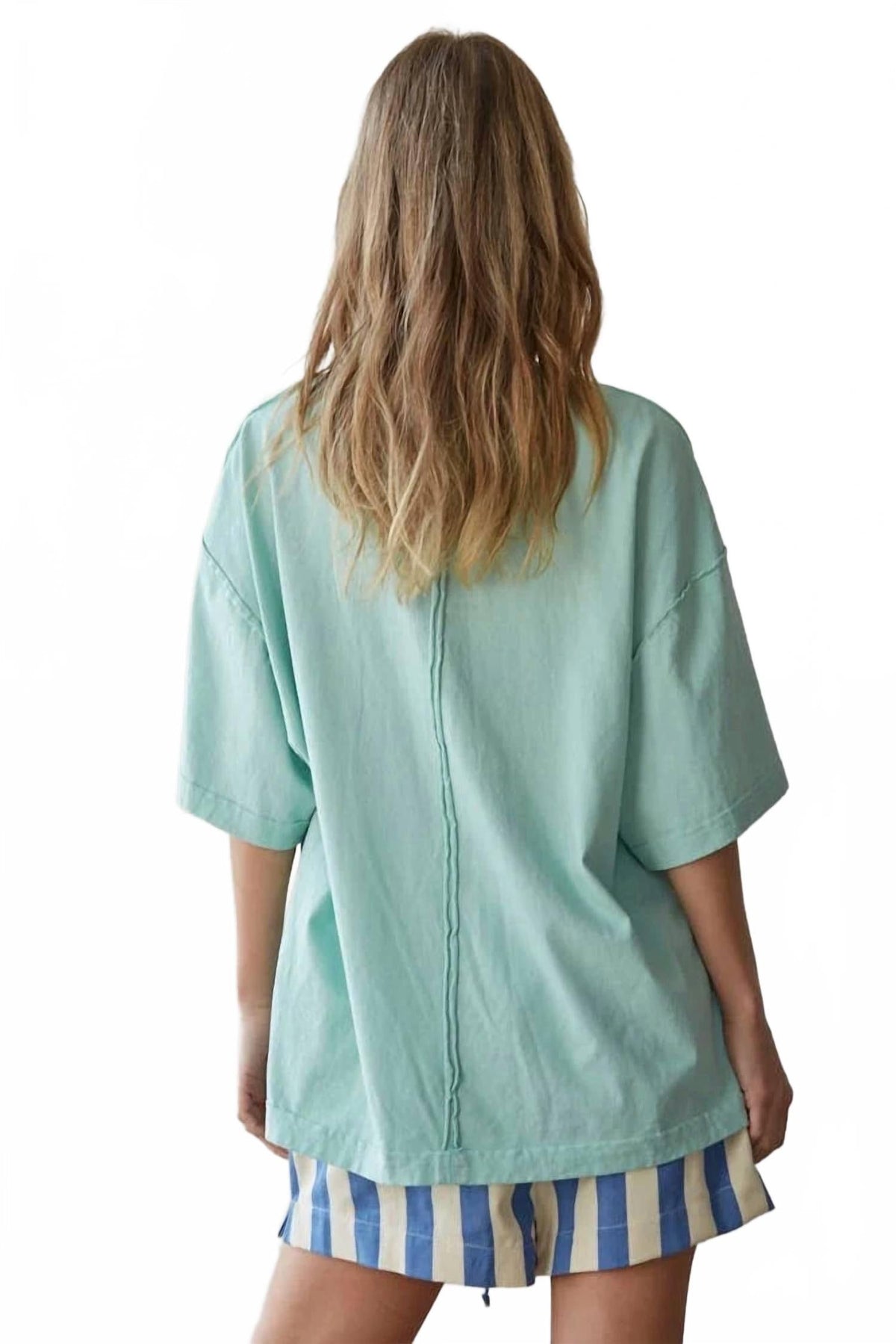 Knit Seashell Tee In Mint
