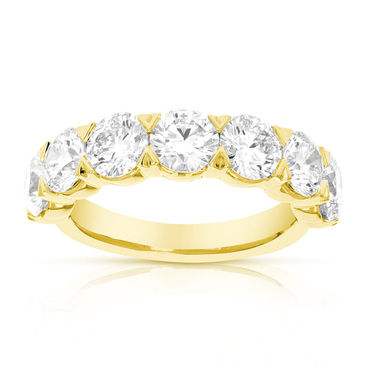 4 cttw Lab Grown Diamond Wedding Band in 14K Yellow Gold For Women