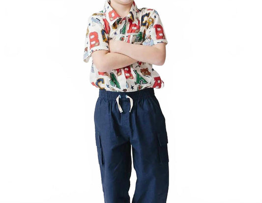 Jack Button Down Shirt In Varsity Letters