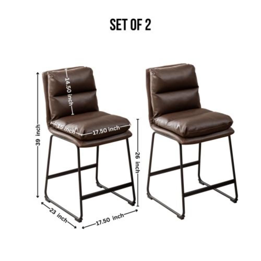 Upholstered Counter Stools with Supportive Backs