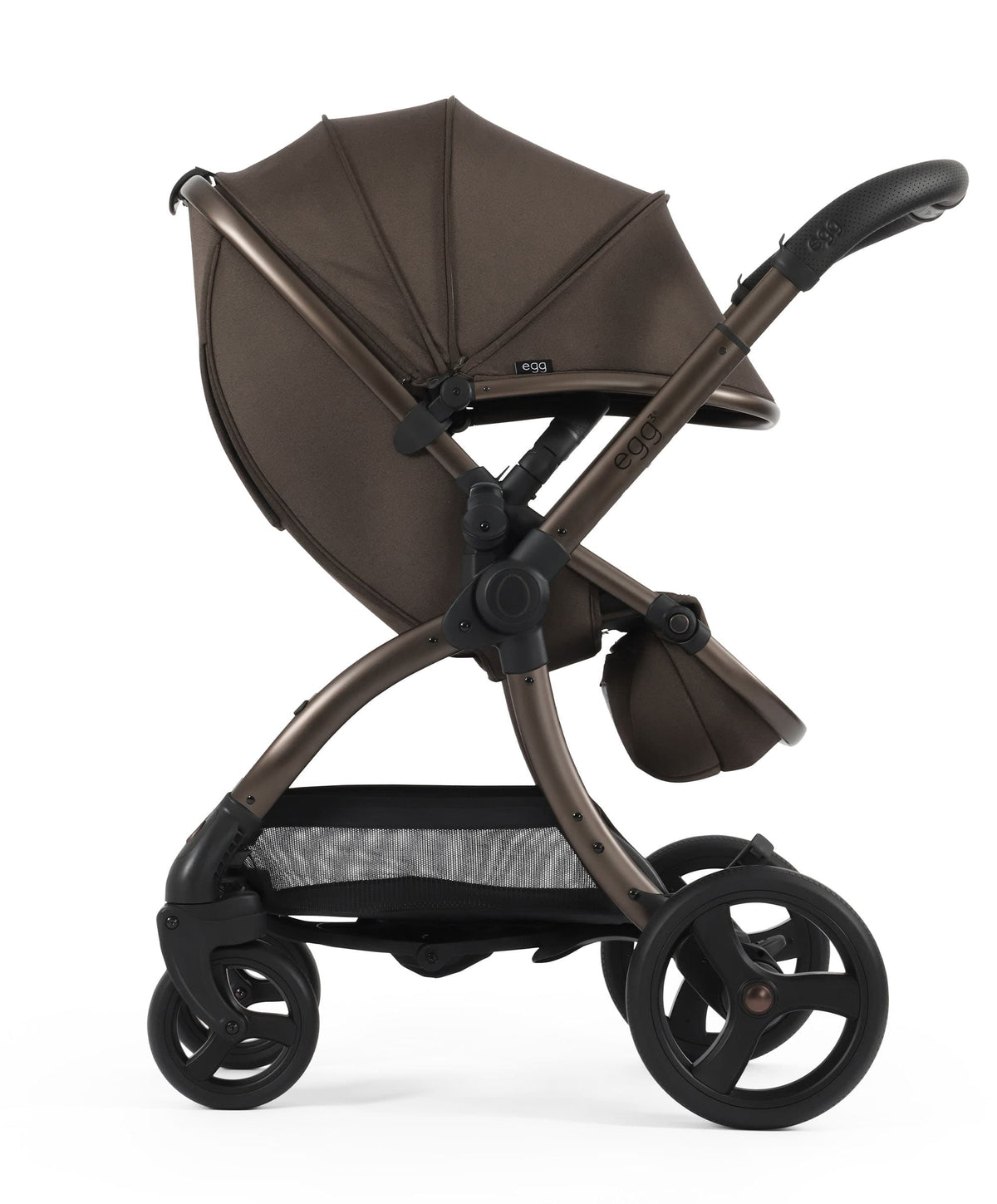 egg3 Pushchair Bundle with Shell 360 Car Seat - Chocolate Velvet