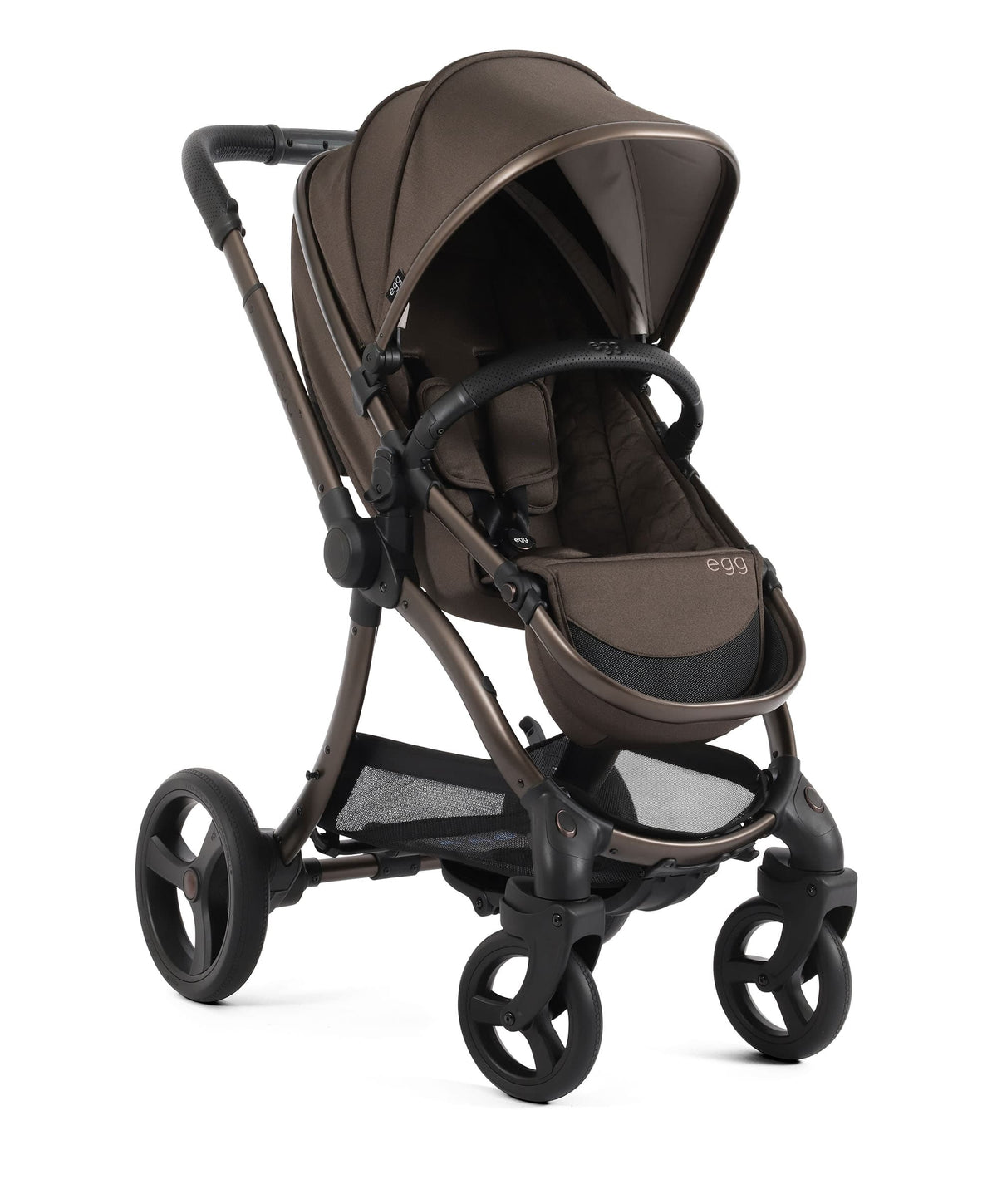 egg3 Pushchair Bundle with Shell 360 Car Seat - Chocolate Velvet