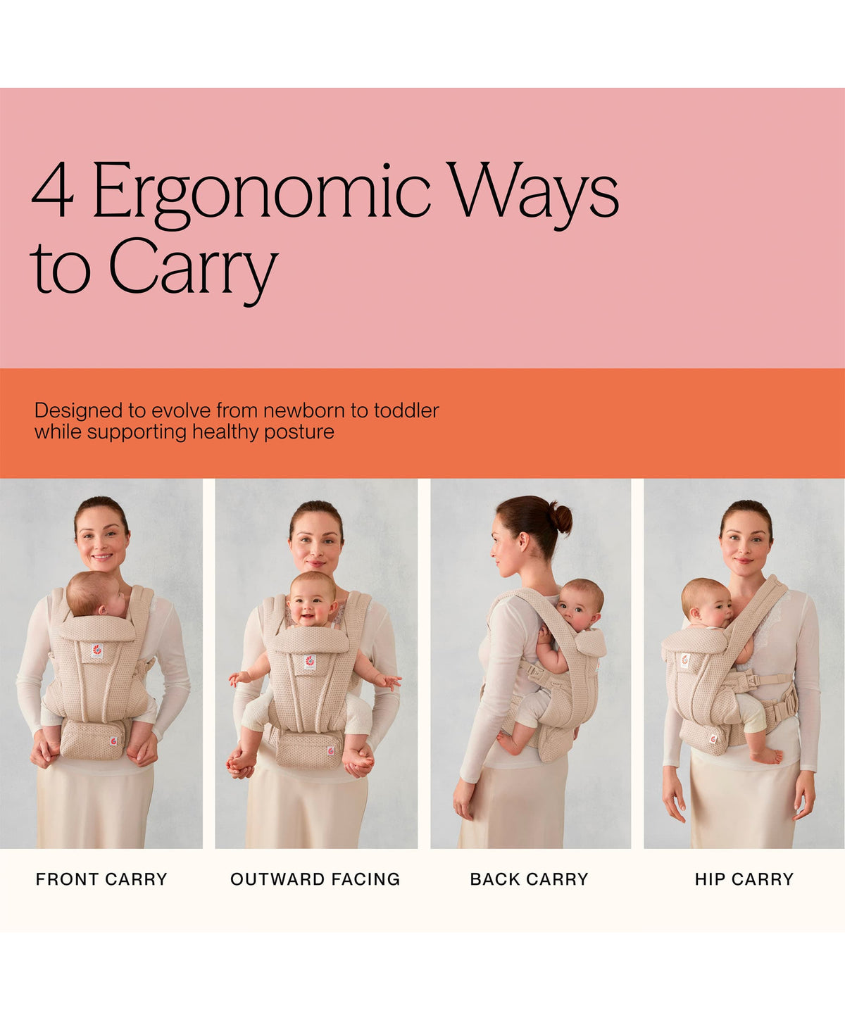 Ergobaby Omni Deluxe Mesh Baby Carrier- Graphite Grey