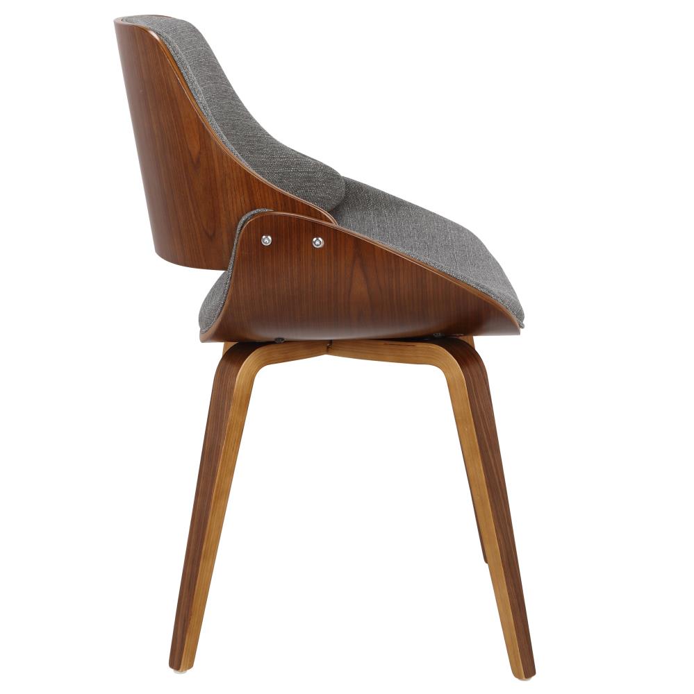 Mid-Century Modern Fabric Dining Chairs Set of 2