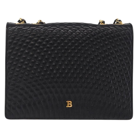 Bally Vintage Quilted Leather Leather Shoulder Bag Bag (Pre-Owned)