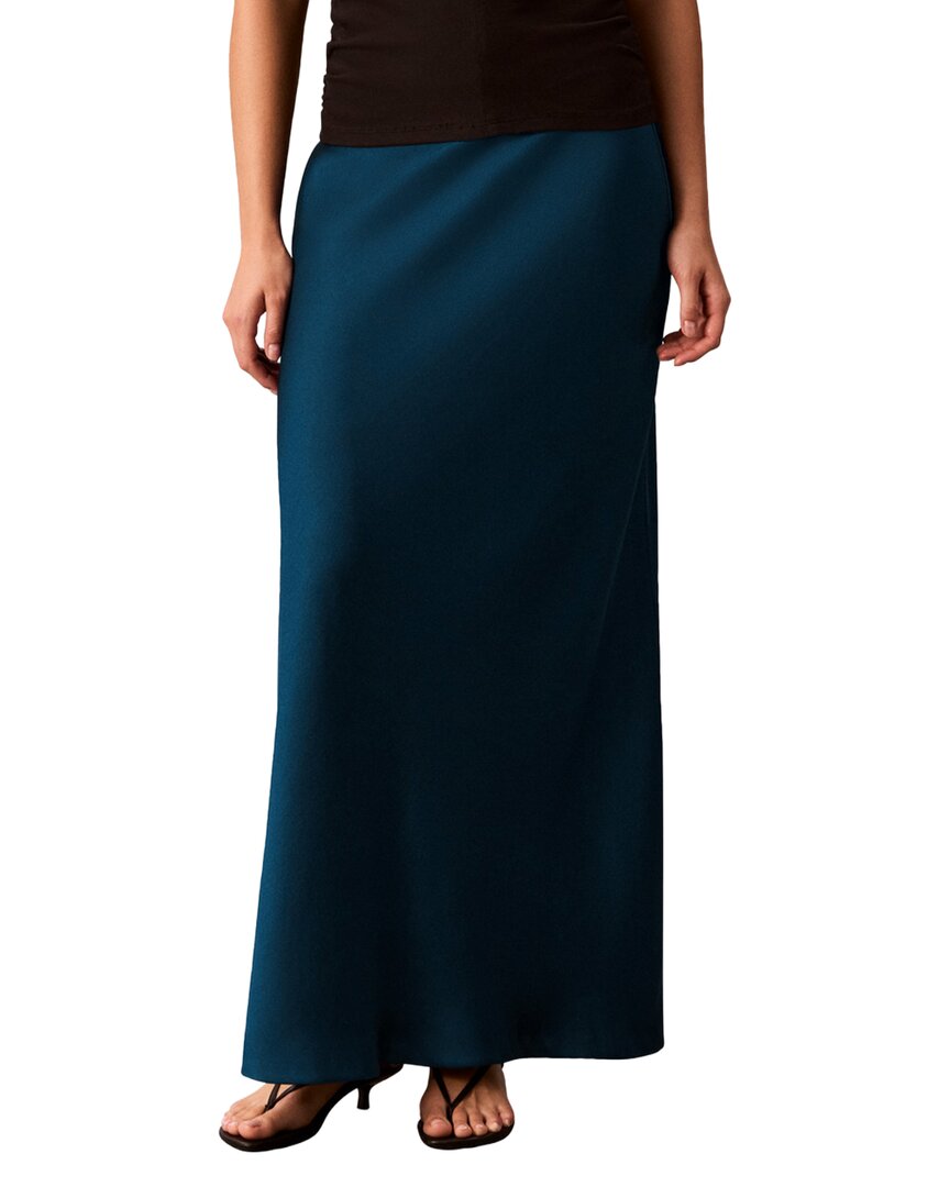 Calvin Klein Petite Pull On Bias Flared Maxi Skirt