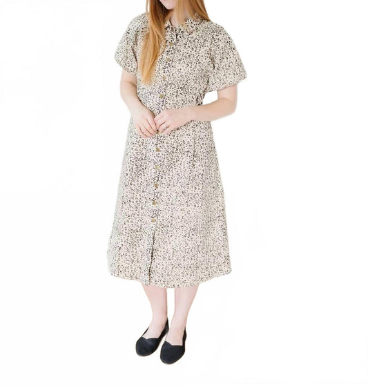 Allie Midi Dress In Beige