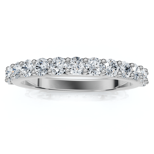 1/2ct Diamond Wedding Ring Stackable Womens Anniversary Band 10K White Gold
