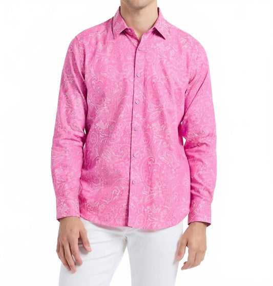 Hudson Long Sleeves Woven Shirt In Pink