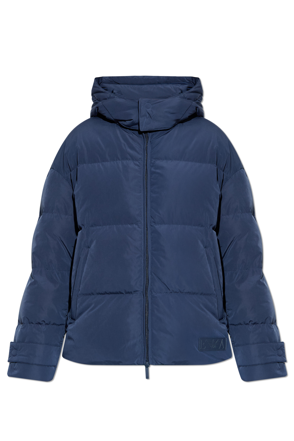 Down jacket with detachable hood