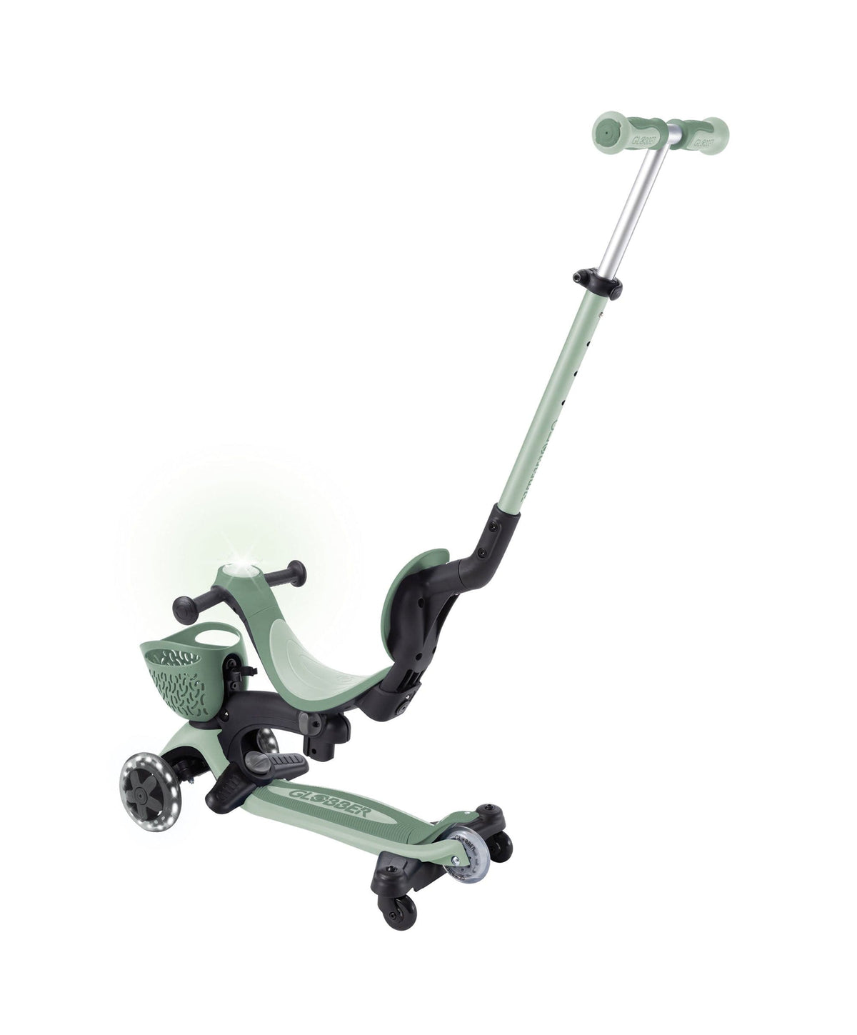 Globber Go Up Baby 360 Lights Scooter – Sage