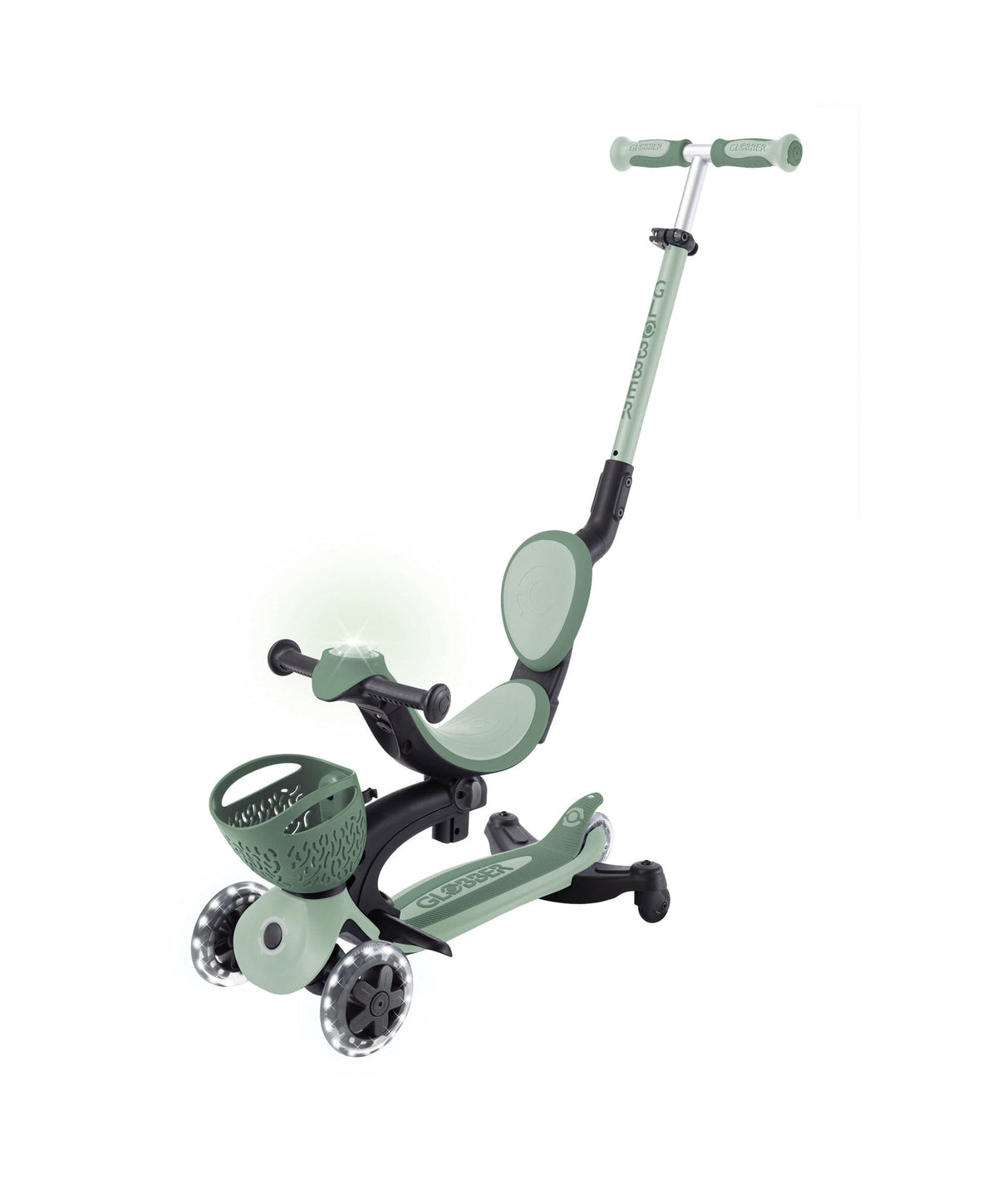 Globber Go Up Baby 360 Lights Scooter – Sage