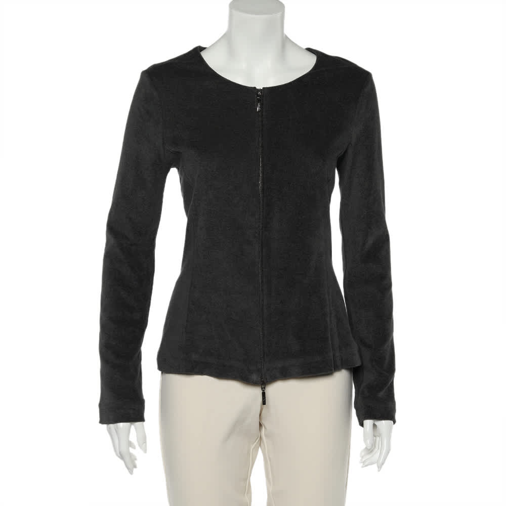 Emporio Armani Grey Terry Zip Front Jacket M